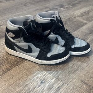 Jordan Black and Gray High-Top Sneakers
